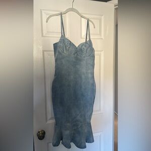 Washed Denim  spaghetti straps dress